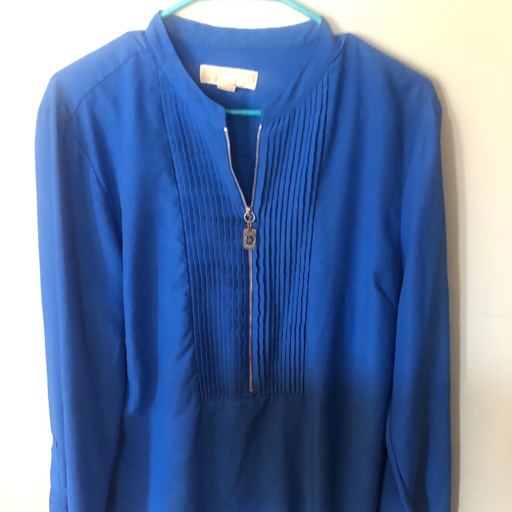 Michael Kors Long Sleeve Blue Shirt